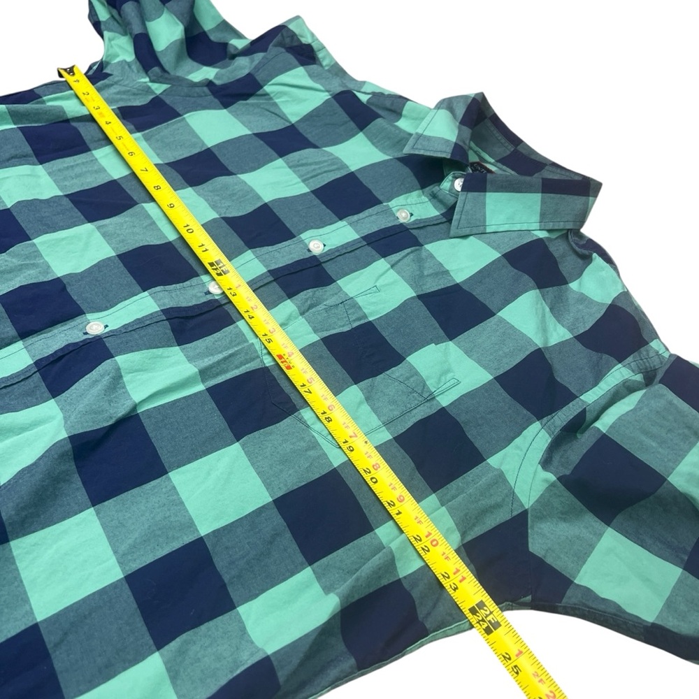 Untuckit Shirt Mens XL Green Blue Plaid Button Down Stretch Long‎ Sleeve Cotton - Picture 8 of 10